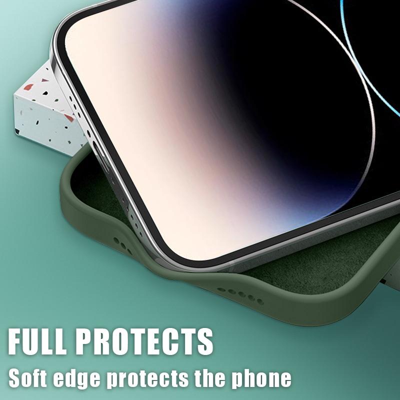 Dünne, weiche Hülle für iPhone 16 Pro Max 15 14 Plus 13 12 11 X XR XS 6 7 8 SE 2020 Einfarbige Flüssigsilikonhülle Candy Coque Capa