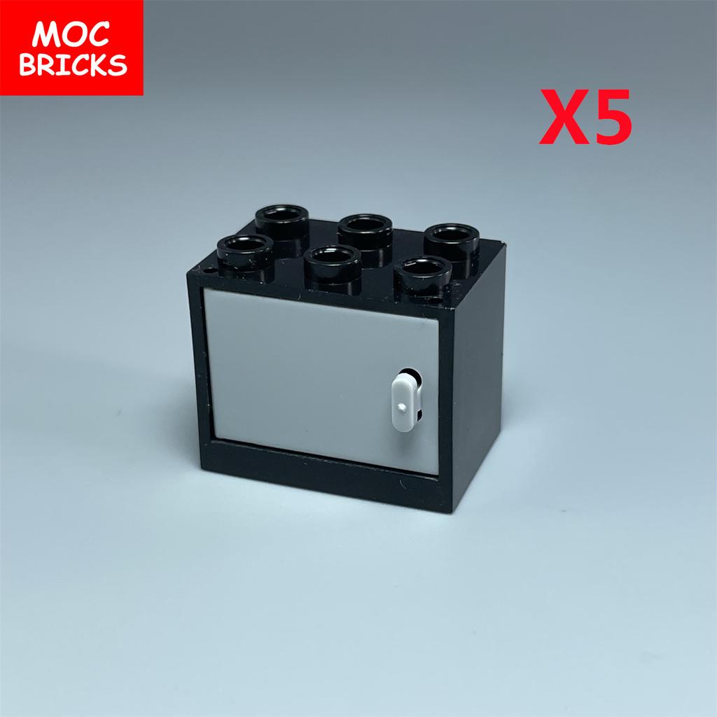 MOC Blocks Box Cupboard Container 2x3x2 Cabinets Assembles Particles 4532 4533 City House Construction Bricks Parts