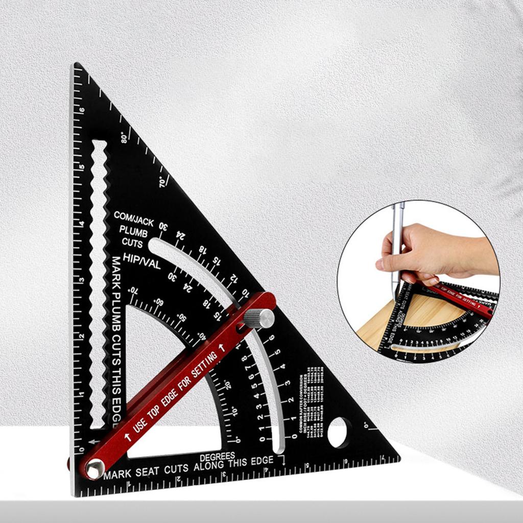 Carpenter Square Woodworking Measurement Tools Rafter Framing Square 7.5inch Layout Tool Adjustable Combination Square