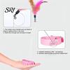 Cat Toy for Stress Relief Collar Feather Interactive Wand Hands Free Mental Stimulation Teaser with Bell Adjustable Indoor Kitty Solo Play Self-play