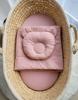 Baby bedding with filling, duvet and Teddy bear shaped pillow - 2-piece set - dusty pink