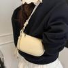 Women Fashionable Solid Color Crossbody Bag Exquisite Design Daily Commuting Casual Handbag