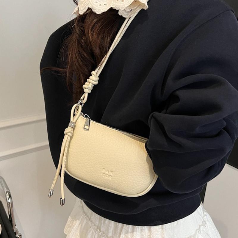 Women Fashionable Solid Color Crossbody Bag Exquisite Design Daily Commuting Casual Handbag