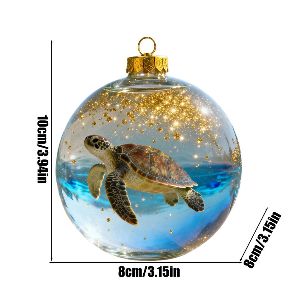 3D Animal Ball Christmas Decoration Acrylic 3D Wildlife Wonder Decorations Ocean And Forests Biology Christmas Decoration