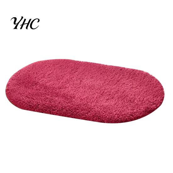 Effen Kleur Pluizig Antislip Waterabsorberend Badkamer Slaapkamer Mat Kussen Tapijt Vloerkleed