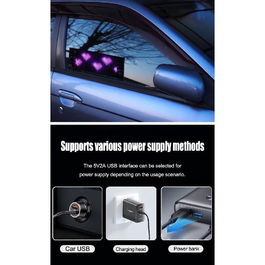2026 Smart LED Soft Screen Car Sticker Scrolling Display for Car Rear Window
