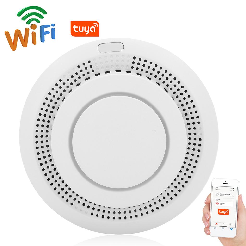WiFi Smoke Detector Fire Alarm Mobile Phone APP Remote Control 85db Alarm for TUYA