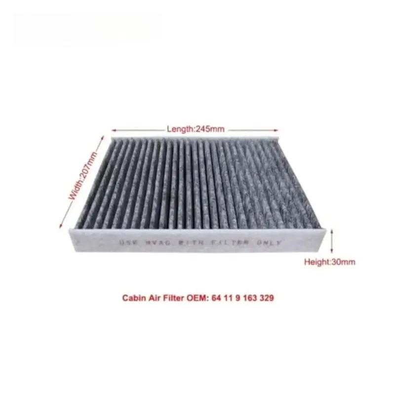 2 Stück Pollen-Innenraumluftfilter für BMW 5er F07 F10 F11 520d 520i 528i 530i 550i M5 N47 N52 N55 64119163329