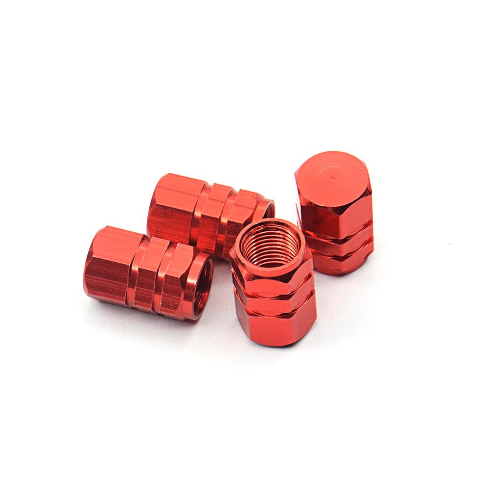 

4Pcs Universal Aluminum Car Tyre Air Valve Caps Bicycle Tire Valve Cap Car Wheel Styling Round Red Black Blue Silver Gold красный