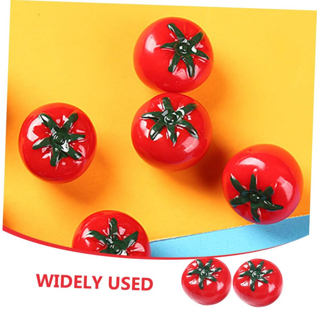ORFOFE 10pcs Imitation Tomato Miniature Photography Mini Simulation Tomato Greenhouse Fruit Simulated Tomato Miniature Fruit Decoration Greenhouses,