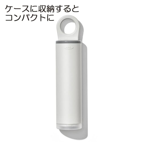 OXO Reusable Compact Roller Cleaner for Easy Garbage Disposal, Lint and Dust Removal, Red, 35mm x 40mm x 175mm