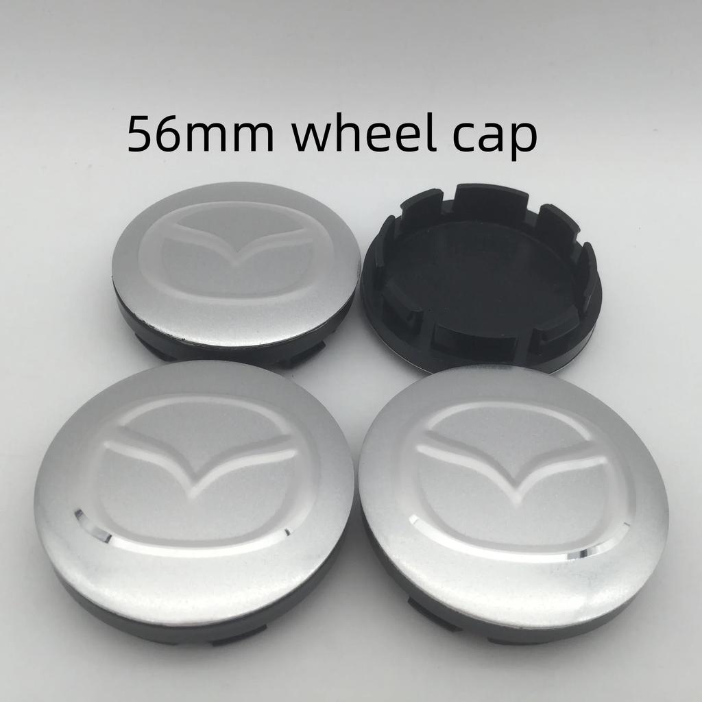 2025 Hot 4pcs 3D for Mazda 56mm 60mm 68mm Car emblem Wheel hub Center Cap Badge covers sticker Decal styling auto Accessories