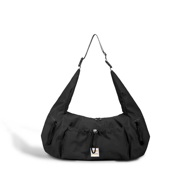 

Простая и вместительная сумка через плечо, рюкзак для поездок на работу, мужская повседневная и универсальная сумка, сумка на одно плечо чёрный