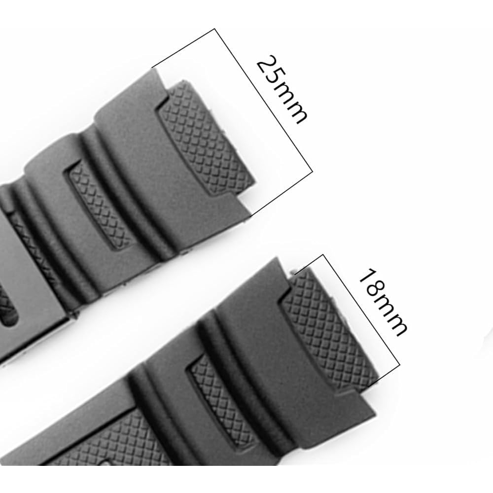 for Casio Replacement Band Silicone Material Mounting Width 18mm Diving Waterproof Rubber Strap R...