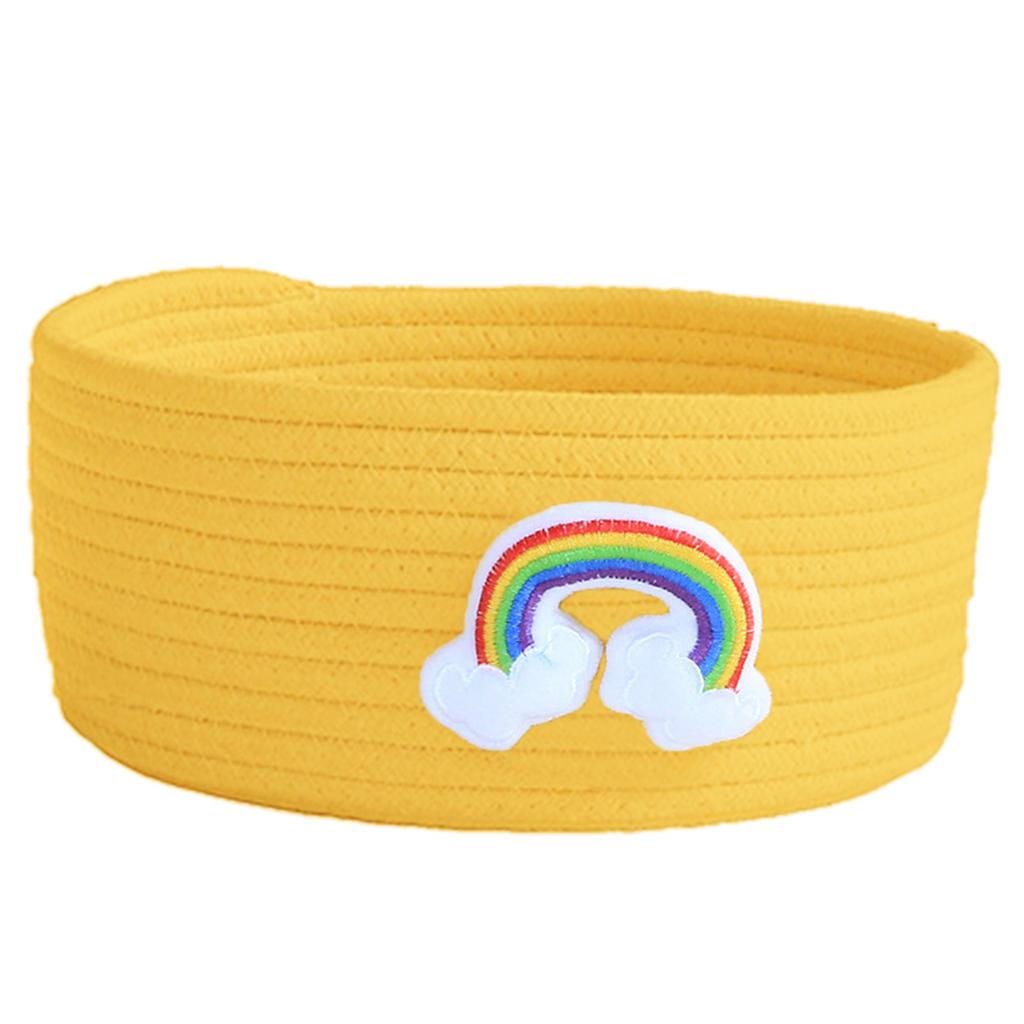 Cotton Rope Woven Storage Basket Cartoon Animals Children Toy Organizer Handmade Desktop Storage Candy Clothes Toy Box