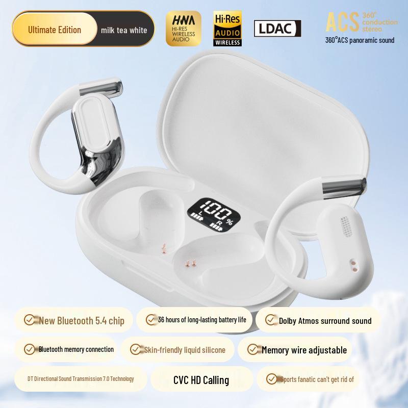 OWS Open-Ear Wireless Bluetooth Headphones: Ultra-long Battery, Waterproof, Sports Running Design