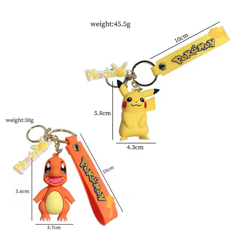 Originální figurka Pikachu módní kreslený klíčenka Pokmon anime dekorativní model hračka dekorace auta dětská