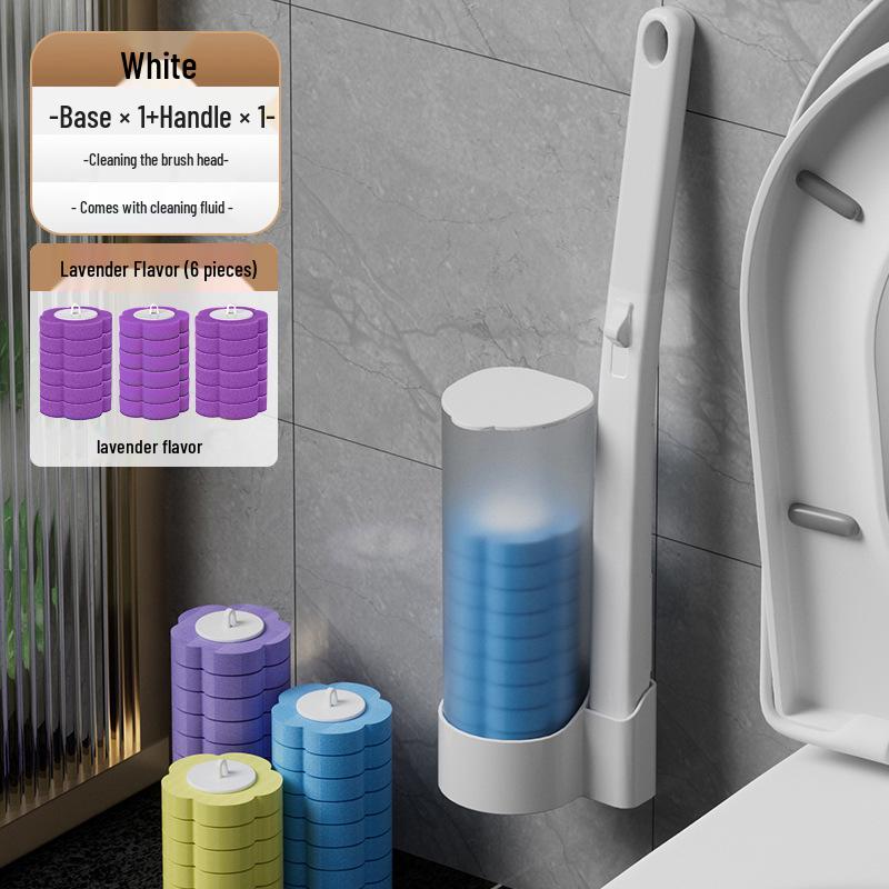 Dissolving Disposable Toilet Brush Set with Replacement Heads for Thorough Cleaning