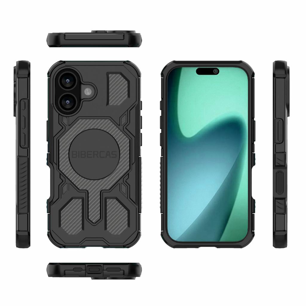 BIBERCAS J-16 Series For iPhone 17 Case Compatible with MagSafe Anti Drop TPU+PC Phone Cover