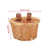 Kids Bike Basket Bicycle Wicker D-shaped Child Front Basket With 2 adjustable Leather Strap waterproof For Cycling Accessory