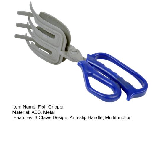 Fiskegriper 3-klør Anti-skli ergonomisk håndtak Multifunksjons fisketang Grabber Fiskekontroll Clamp Catcher Tong Utendørs fisketilbehør