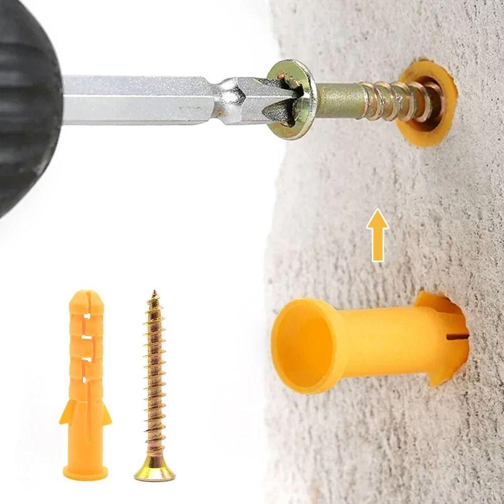 50Sets Self Drilling Expansion Tube Nails With Screws Self-Tapping Flat Head Screws Expansion Screw Heavy Duty M6 M8 M10