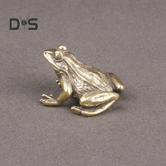 Copper Frog Statue Reusable Practical Retro Frog Statue Tea Pet Craft