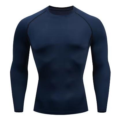 Men's Compression Running T-Shirt Fitness Tight 3D Long Sleeve Sports Shirt Training Jogging Top Sportswear T-Shirt