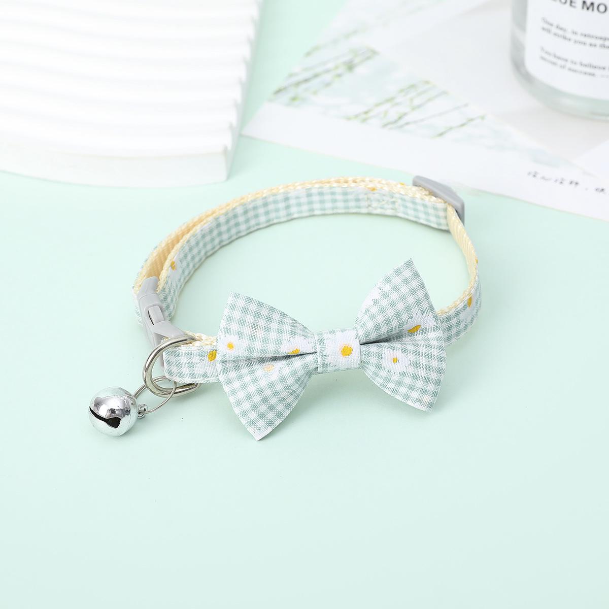 

Plaid Daisy Flower Bow Pet Collar with Bell for Cats & Dogs Plaid Daisy небесно-голубой