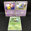 Meiji Pokémon Cards Chingling, Grotle, Croagunk, Promo, DP-P