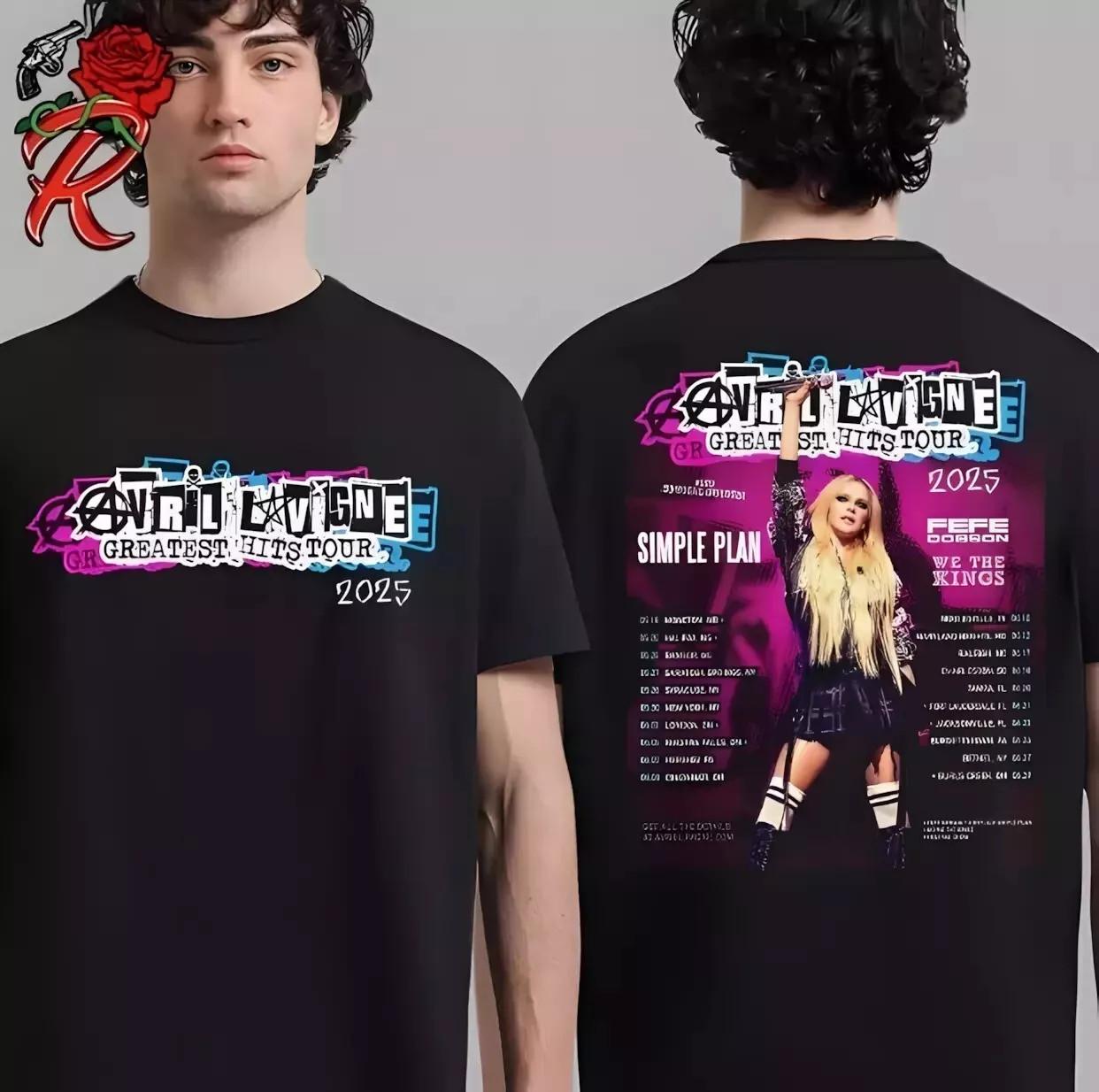 Avril Lavigne Greatest Hits Tour 2026 North America Tour Unisex T-Shirt XXXL