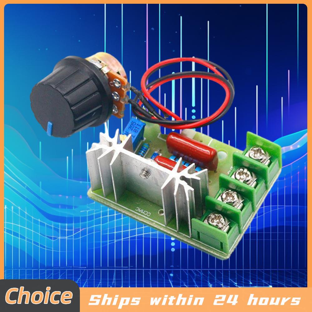 AC 220V 2000W SCR Electronic Voltage Regulator Dimming Dimmers Speed Controller Thermostat with Adjustable Control Knob