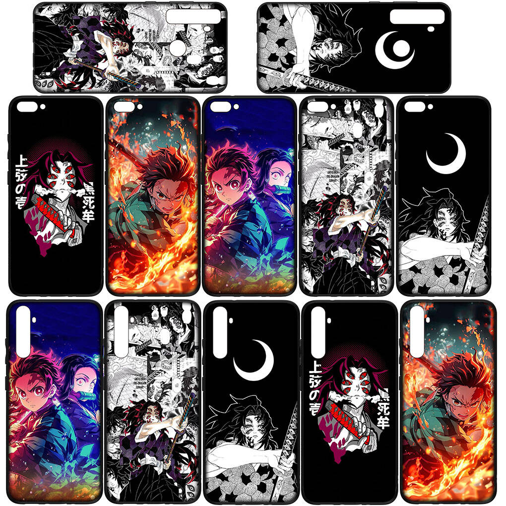 for Samsung Galaxy S25 S24 S23 iPhone 17 16 15 Xiaomi Redmi Note 14 13 12 11 Plus Pro Max Case Kamado Tanjiro Demon Slayer Kokushibo OPPO Huawei Cover