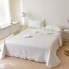 Raw Cotton Washable Bed Cover Washable Solid Color Lace Bed Cover Set of Three