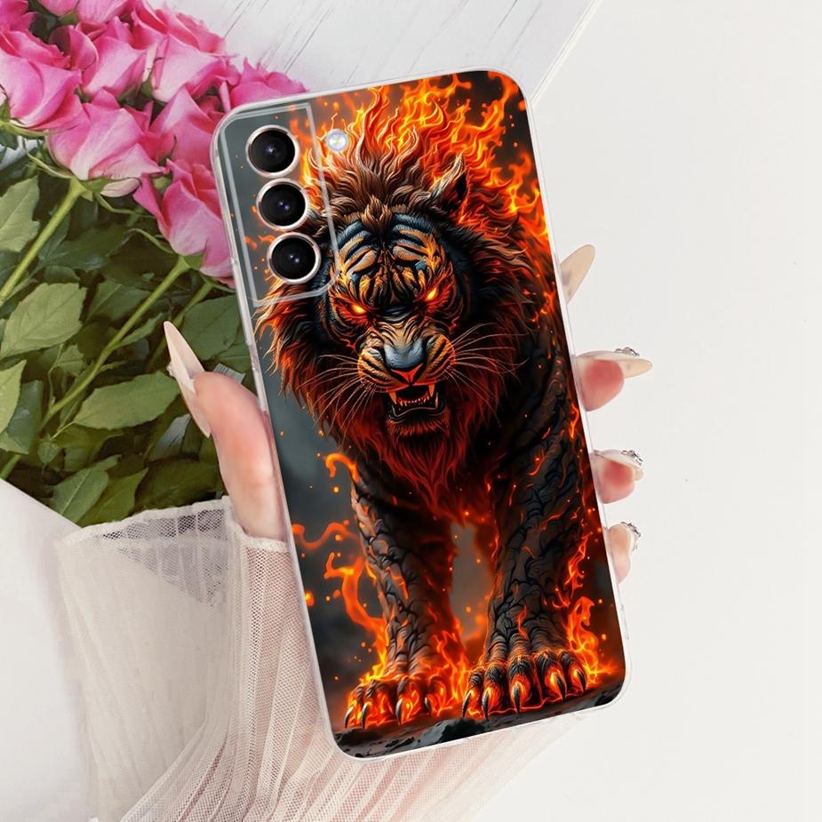 For Samsung Galaxy S21 Plus Case S21 FE Luxury Bow Flowers Painted Cover Soft Silicone Case For Samsung S21 Ultra S 21 S21+ Bags