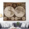 Tapeçaria de Parede Mundial, Pôster de Tecido da Terra para Sala de Estar, Arte de Parede Boho para Quarto, Capa de Fundo Vintage para Dormitório