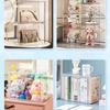 Simple Plastic Transparent Dustproof Book Storage Box for Bookcase Organizer Children's Picture Book Music Album Desktop Storage