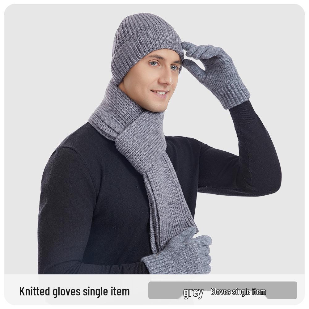 

Winter Velvet Knit Hat & Scarf Set: Warm, Solid Color, Fashionable, Cold-Proof, Ear Protection Wool Pullover