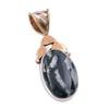 Natural Bloodstone 925 Solid Sterling Silver Jewelry TwoTone Pendant 1.50" r7p73