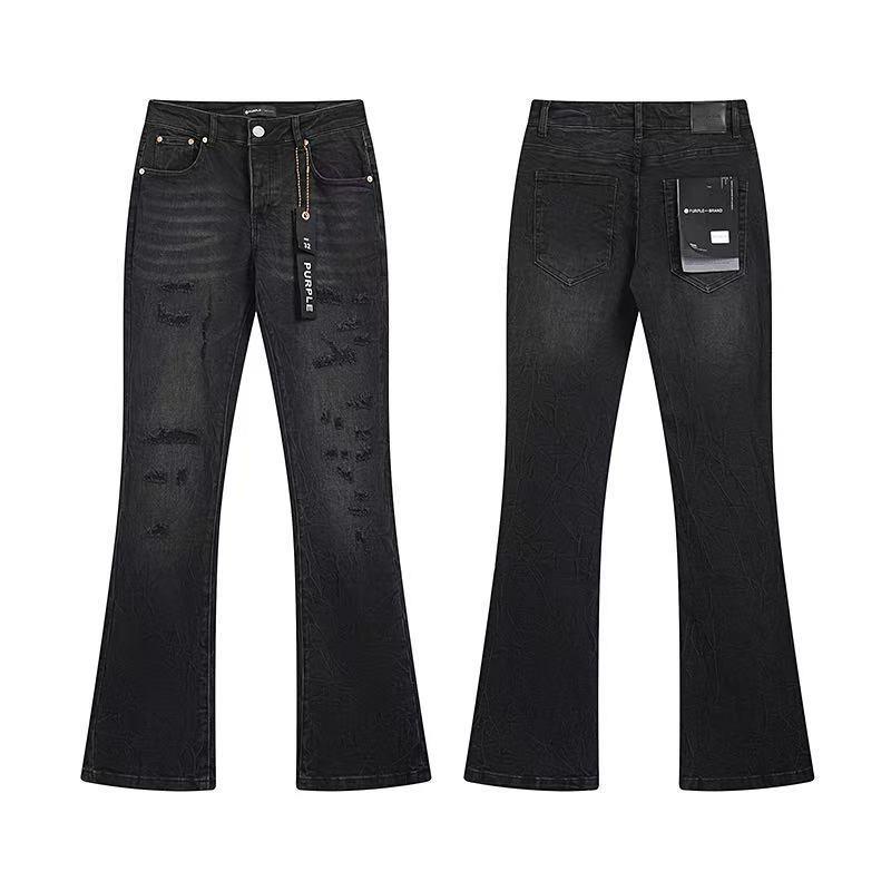 Splicing Flare Jeans for Men Stacked Pants Streetwear Pants Harajuku Goth Bell Bottom Punk Long Trousers