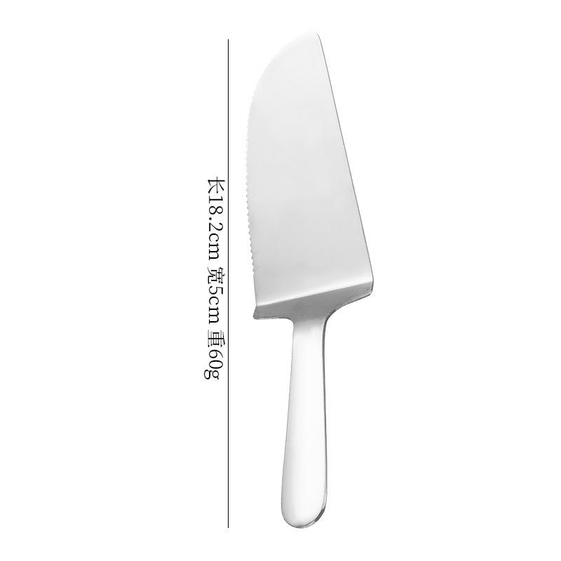 Stainless Steel Dessert Knife, Fork, and Spatula Set for Cakes, Ice Cream, Mooncakes, and Pizza.