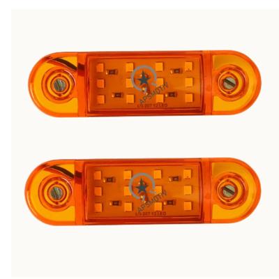 2 st LED Sidomarkeringsljus 12V Vattentät Trailer Positionsljus Bärnsten Universell Ytmontering för Lastbil Trailer Husbil Husvagn Båt Marin