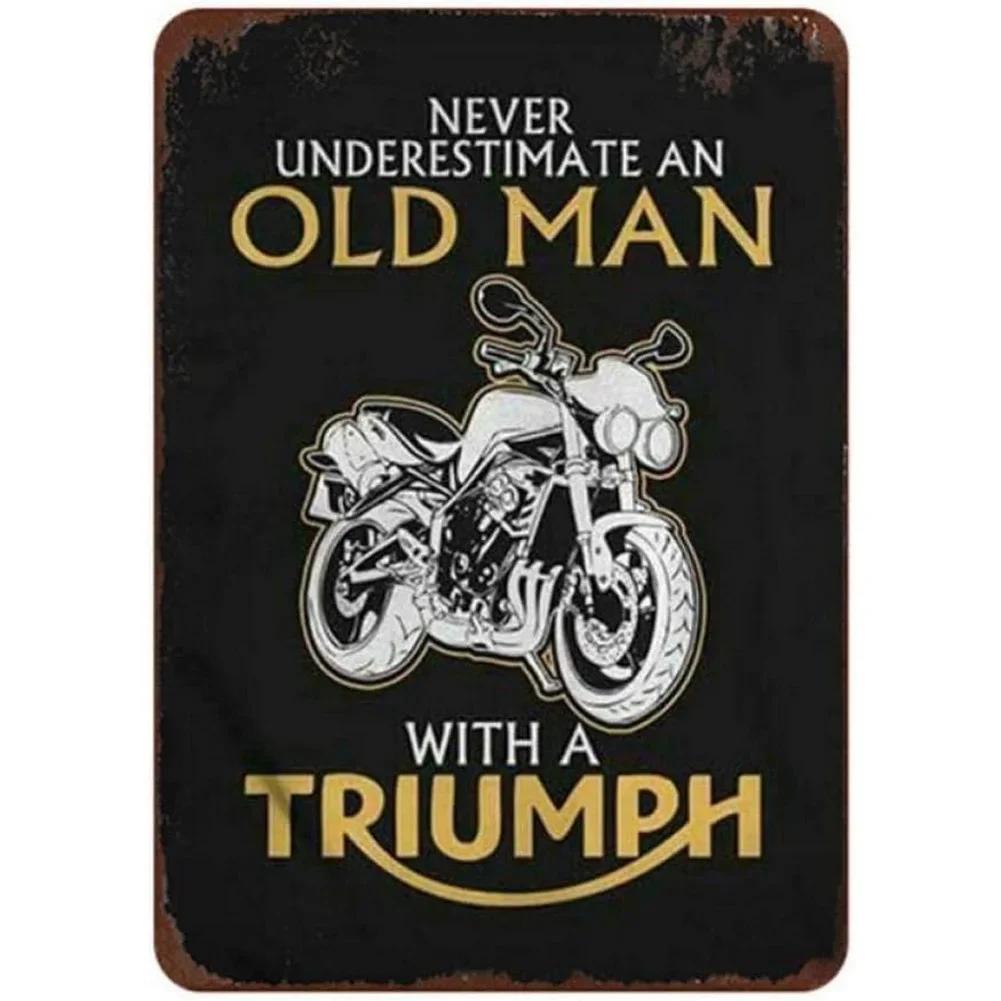 Norton Triumph Motorcycle Metal Tin Signs Vintage Wall Posters Retro Iron Painting Metal Plaque Sheet for Bar Cafe Garage Home