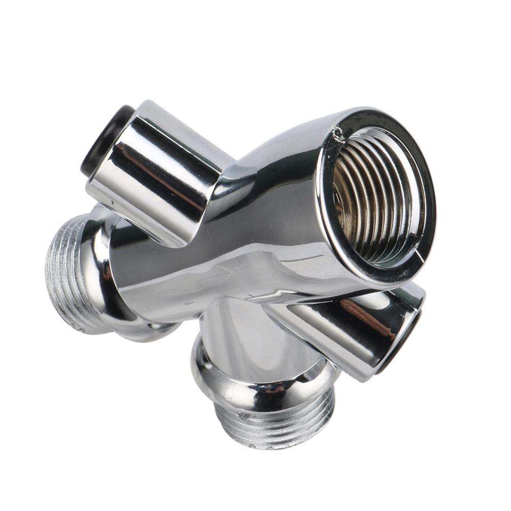 Shower Head Water Splitter Water Separator Adapter One/2" Male Outlet Female Inlet 3 Way Plastic Diverter Bathroom Fittings One Pc