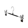 Stainless Steel Non-Slip Clothes Hanger with Plastic-Dipped Pants and Skirt Clips - Traceless Storage Solution
