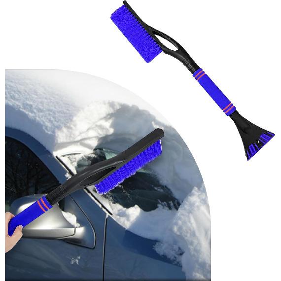 Car Snow Brush and Ice Scraper, Multi-Functional Detachable Snow Brush with Foam Grip, Ice Snow Removal Cleaning Tool for Car Windshield Window,