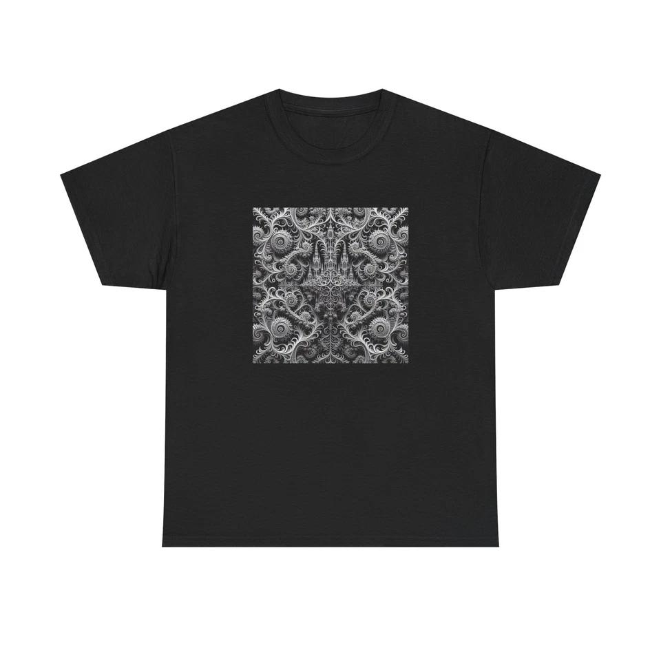 Unisex Adult T Shirt Gothic Lace Fractal Pattern Victorian Vine 3XL