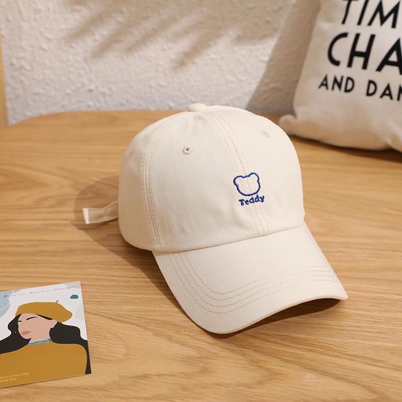 

Вышитая кепка «Утконос», женская шляпа от солнца, универсальная бейсболка бежевый