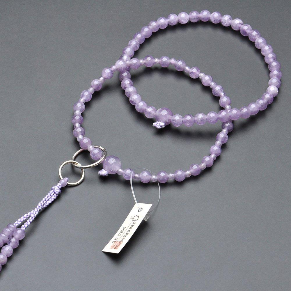 Buddhist altar shop Takita Shoten Prayer beads Jodo sect formal prayer beads Shiunseki Rokuman Jodo 8 inches pure silk Hana Bonten tassel Kyoto prayer