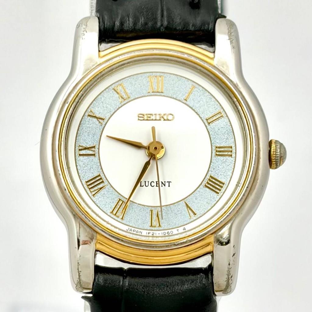 SEIKO Lucent Watch Roman 8N0617 with New Strap [New Battery] Ladies' 1F21-0J80